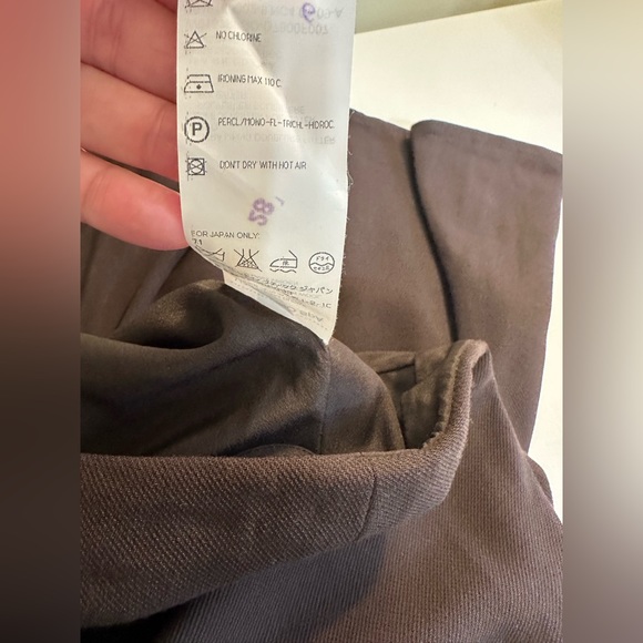 Vtg VALENTINO Italy Fluted Trumpet Skirt Brown 100% Wool Classic Vintage Style - Picture 6 of 8